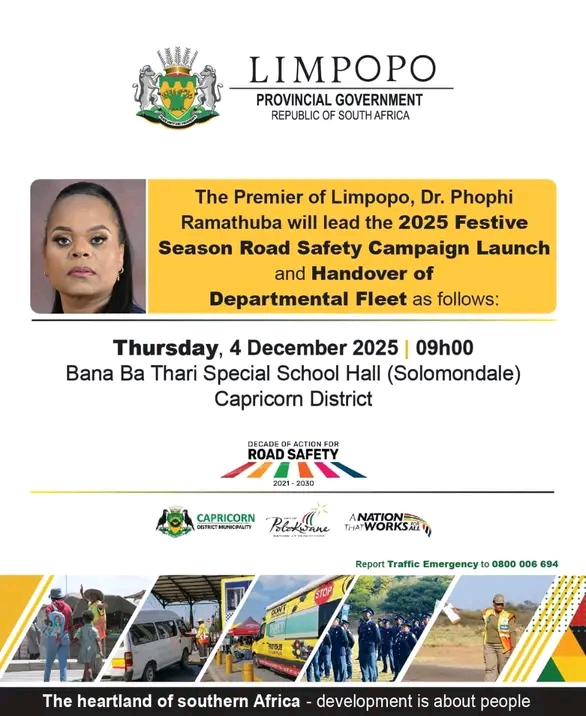 Limpopo’s Department of Transport and Community Safety urged drivers to take care of their vehicles